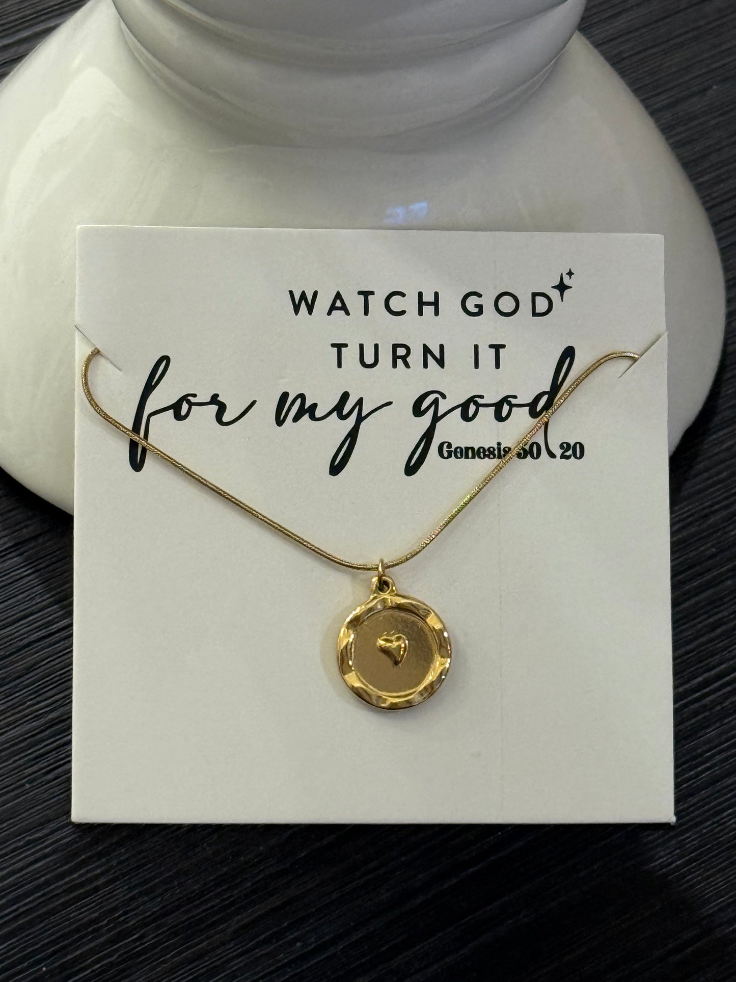 God Is Good Heart Necklace