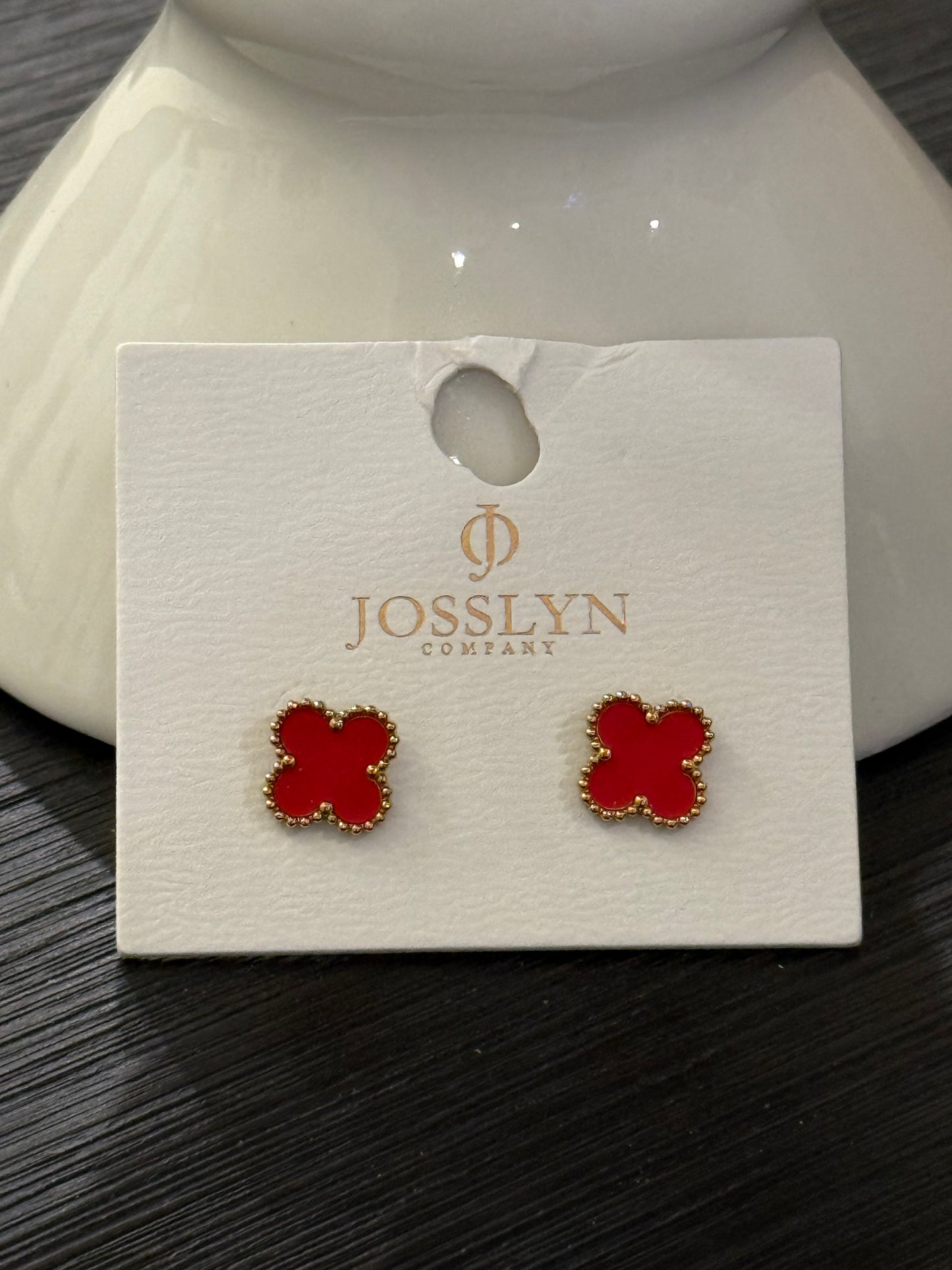 Vintage Clover Stud Earrings