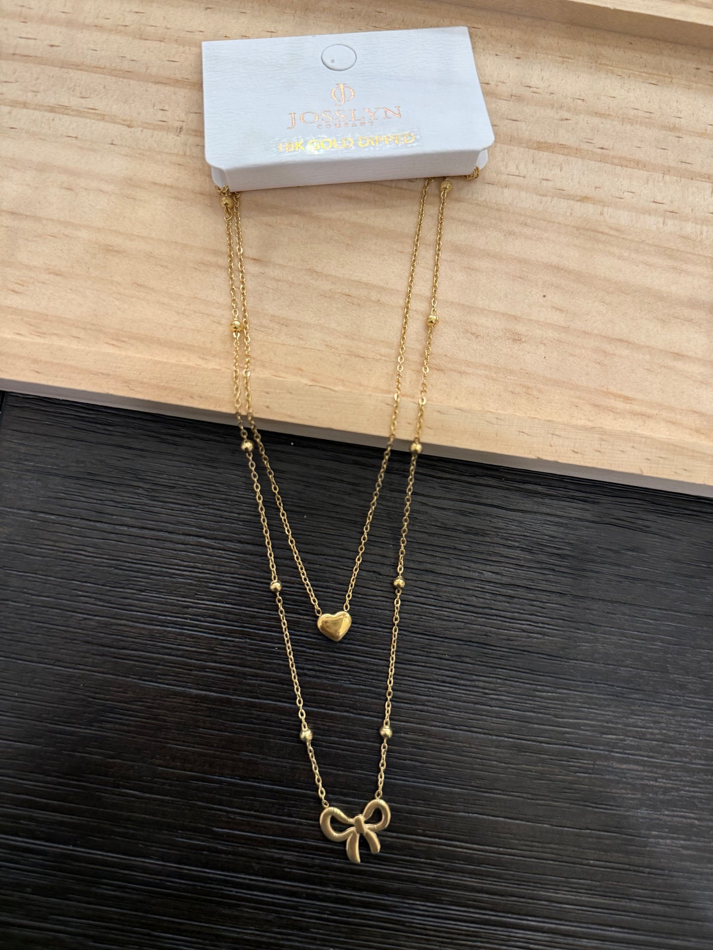 Bow/Heart Necklace
